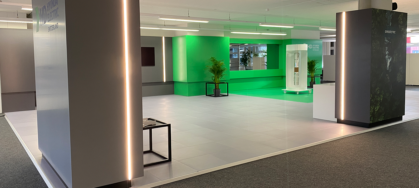 Stand-On modularer Doppelboden POS Pop-up-Store